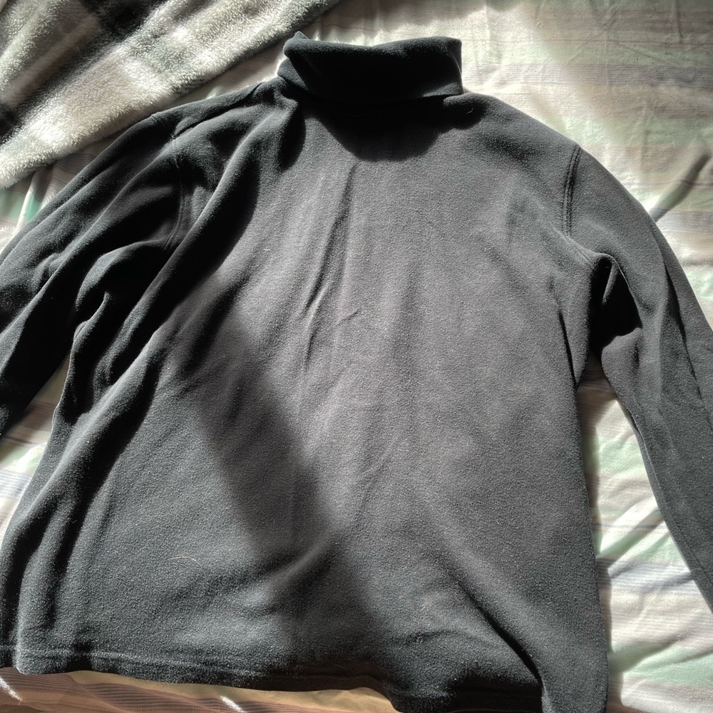 Plain black turtle neck